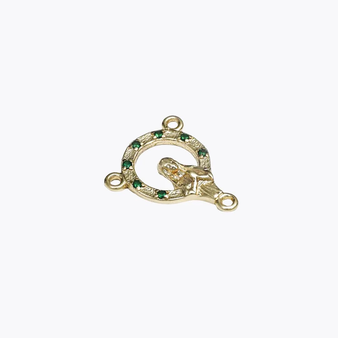 C Crucero con Circonias 1.8 Cms Verde