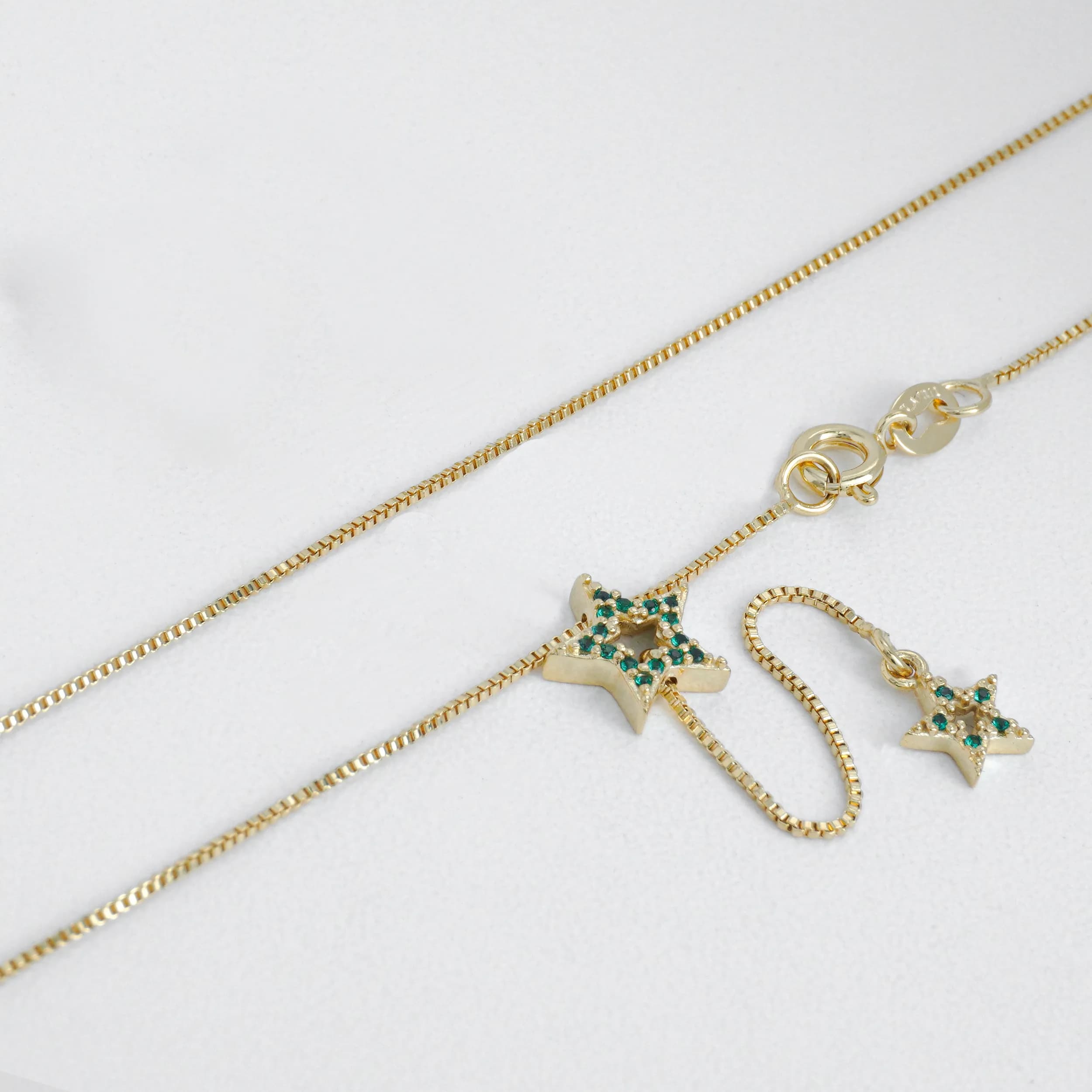 Gargantilla Estrella Verde 45 cm